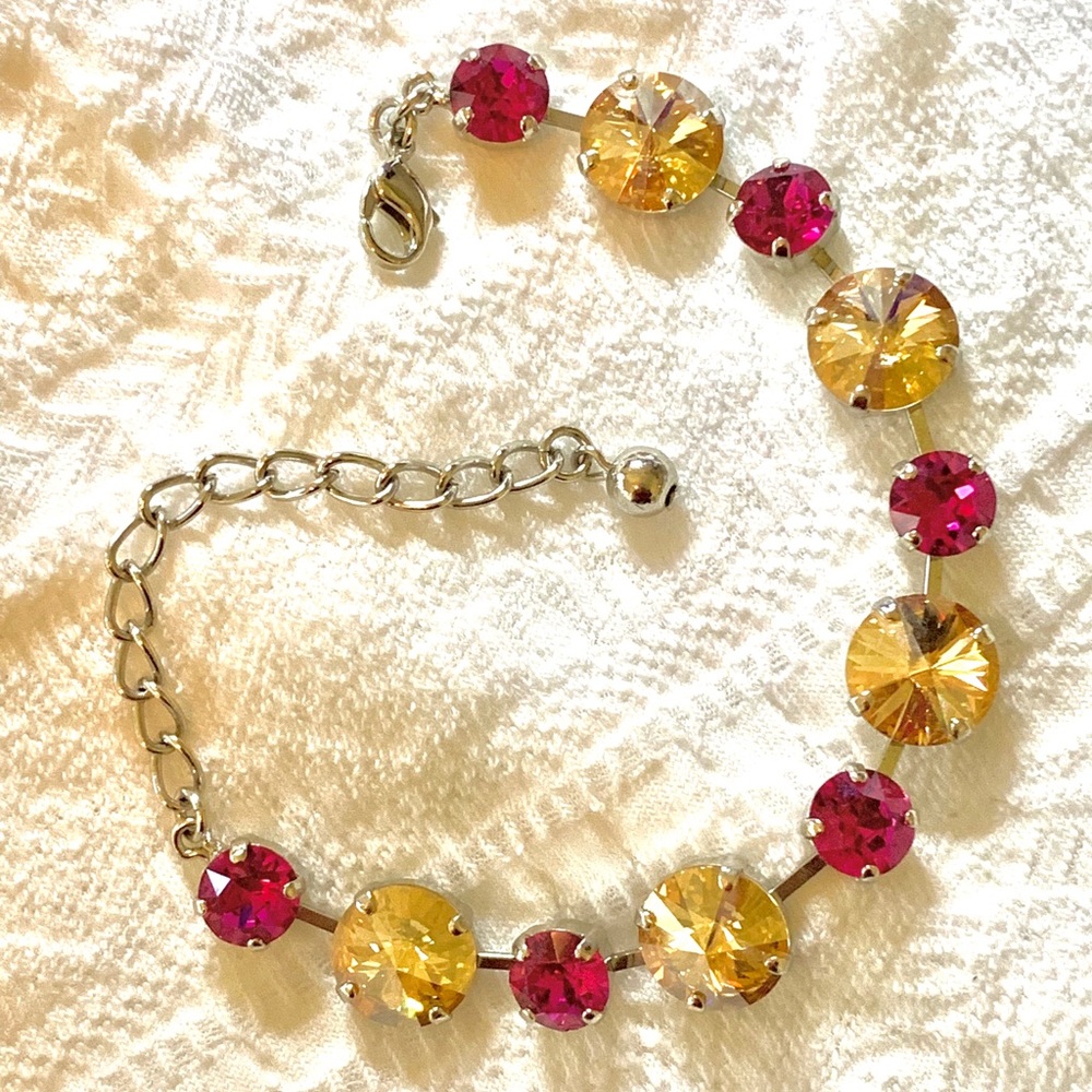 Fuchsia & Golden Shadow Bracelet